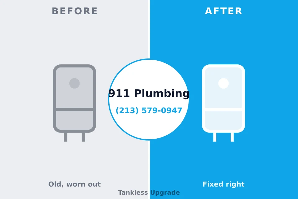 Before and after: plumbing repair Eaton Estates, OH